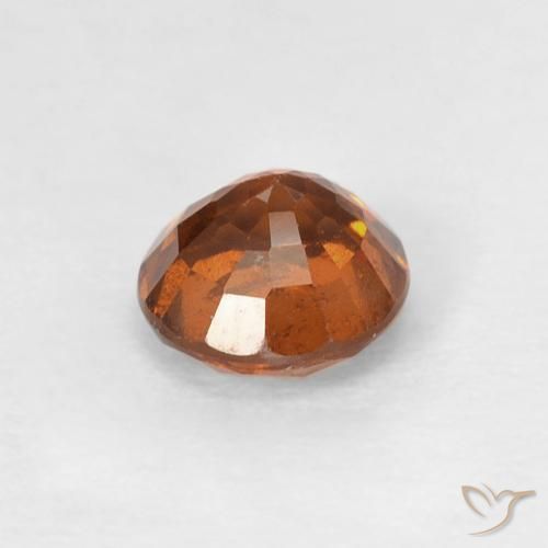 0.85 карата, натуральный Medium Dark-Orange Гранат Гессонит, Круглый, Чистота VS