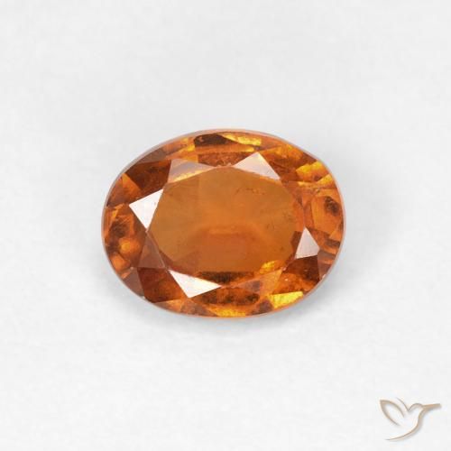 0.95ct Натуральный Темно-оранжевый Гранат Гессонит, Овал, Чистота VS