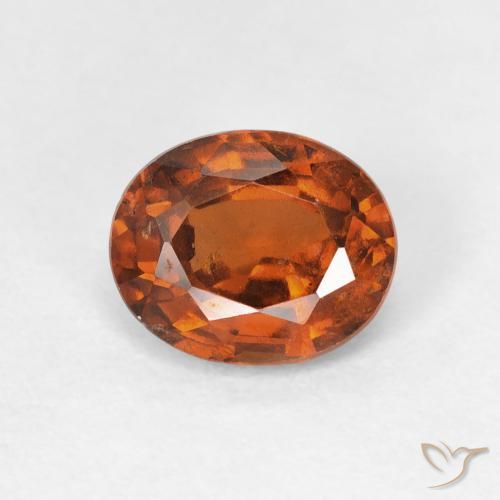 1.74ct Натуральный Темно-оранжевый Гранат Гессонит, Овал, Чистота VS