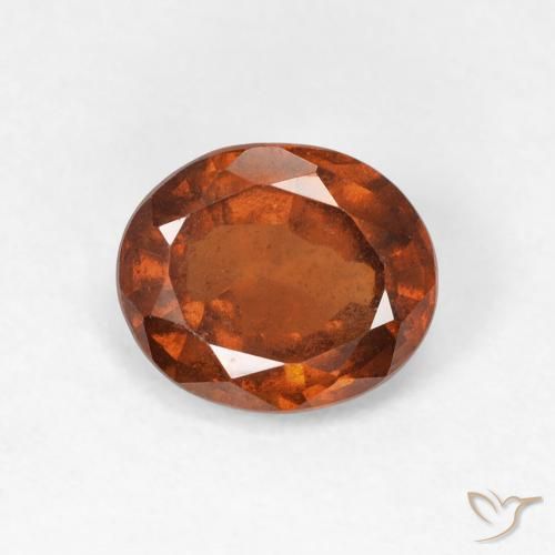 1.65ct Натуральный Темно-оранжевый Гранат Гессонит, Овал, Чистота VS