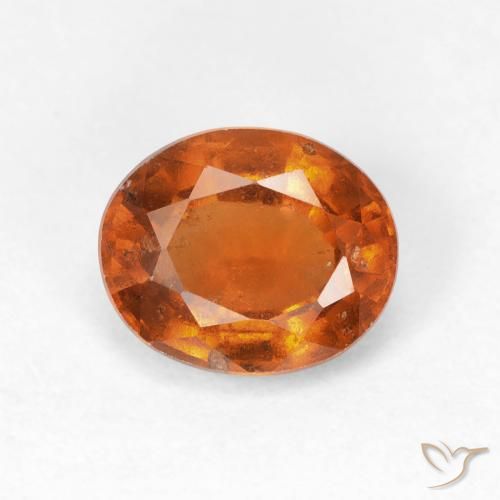 1.88ct Натуральный Темно-оранжевый Гранат Гессонит, Овал, Чистота VS