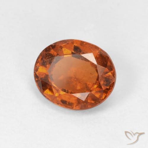1.56 карата, натуральный Medium Dark-Orange Гранат Гессонит, Овал, Чистота VS