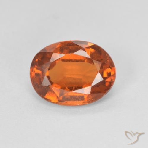 1.74ct Натуральный Темно-оранжевый Гранат Гессонит, Овал, VVS-VS