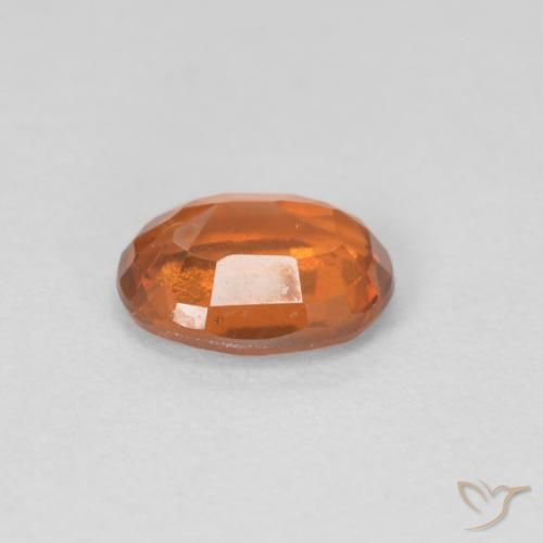 0.96 карата, натуральный Medium Dark-Orange Гранат Гессонит, Овал, VVS-VS
