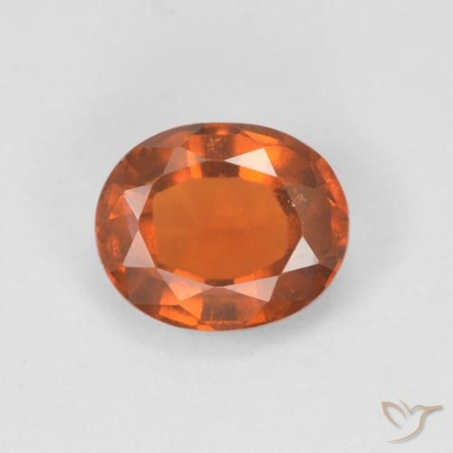 1.43ct Натуральный Красновато-оранжевый Гранат Гессонит, Овал, VVS-VS