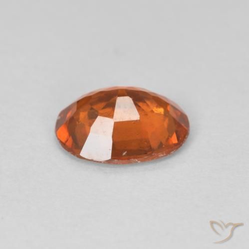 1.08 карата, натуральный Medium Dark-Orange Гранат Гессонит, Овал, VVS-VS