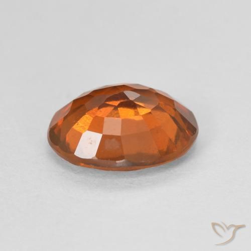 1.67 карата, натуральный Medium Dark-Orange Гранат Гессонит, Овал, VVS-VS