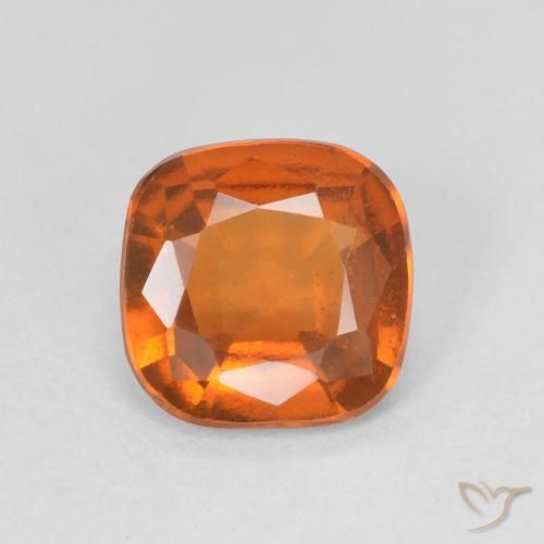 1.57ct Натуральный Средний апельсин Гранат Гессонит, Подушка, VVS-VS