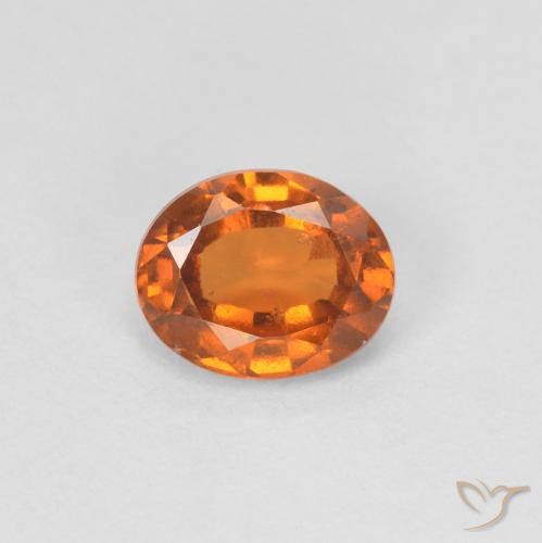0.92ct Натуральный Средний апельсин Гранат Гессонит, Овал, VVS-VS