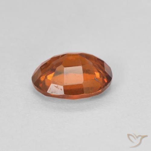 1.22 карата, натуральный Medium Dark-Orange Гранат Гессонит, Овал, VVS-VS