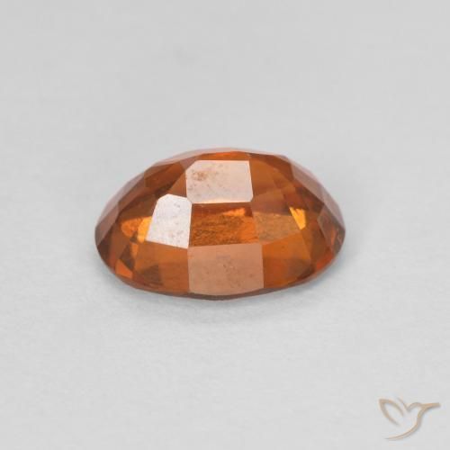 1.27 карата, натуральный Medium Dark-Orange Гранат Гессонит, Овал, VVS-VS