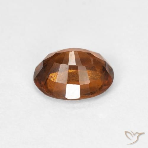 0.98 карата, натуральный Medium Dark-Orange Гранат Гессонит, Овал, VVS-VS