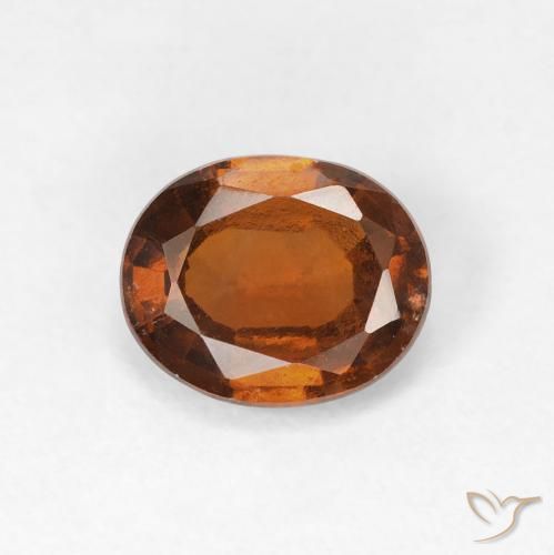 1.30ct Натуральный Янтарный Апельсин Гранат Гессонит, Овал, VVS-VS