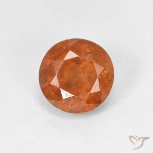 1.09ct Натуральный Средний апельсин Гранат Гессонит, Круглый, Чистота VS