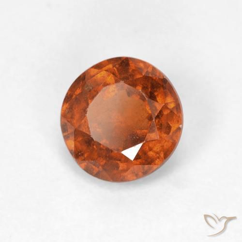 0.95 карата, натуральный Medium Dark-Orange Гранат Гессонит, Круглый, Чистота VS