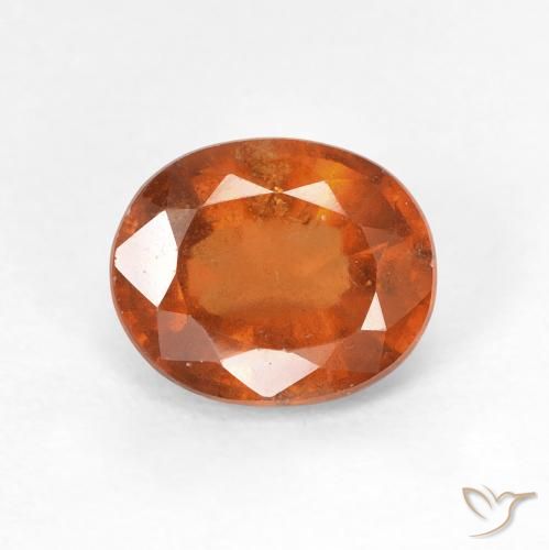 1.75ct Натуральный Средний апельсин Гранат Гессонит, Овал, Чистота VS