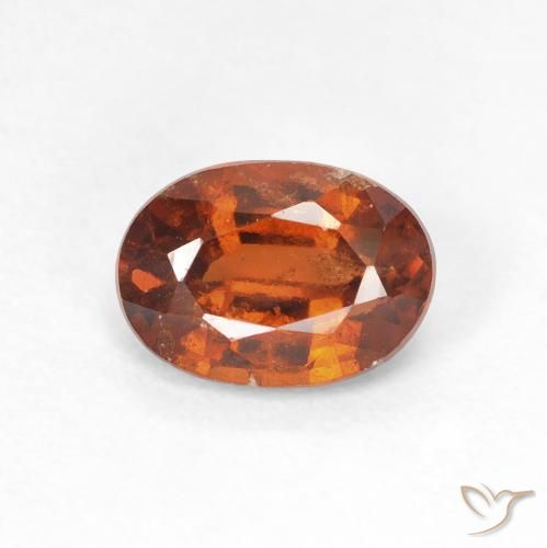 1.43ct Натуральный Янтарный Апельсин Гранат Гессонит, Овал, Чистота VS