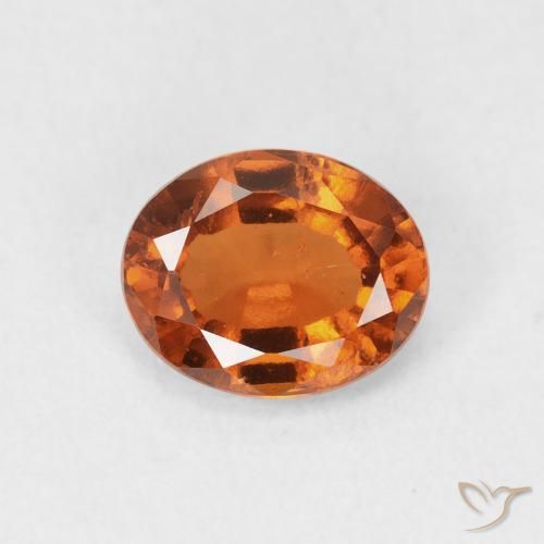 1.28ct Натуральный Темно-оранжевый Гранат Гессонит, Овал, Чистота VS