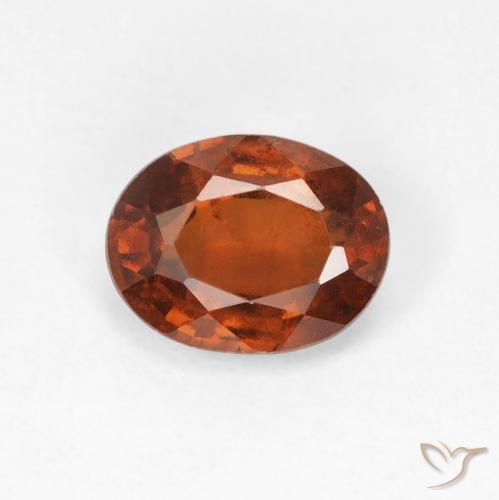 1.81ct Натуральный Темно-оранжевый Гранат Гессонит, Овал, Чистота VS