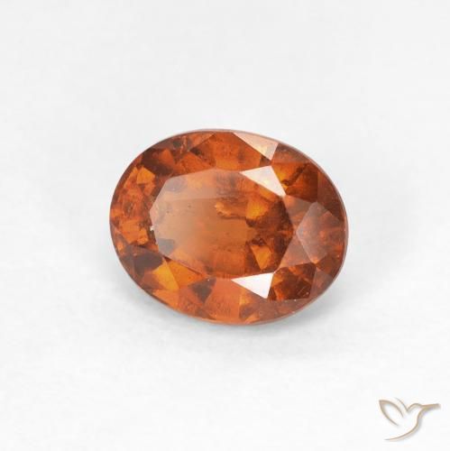 1.29 карата, натуральный Medium Dark-Orange Гранат Гессонит, Овал, Чистота VS