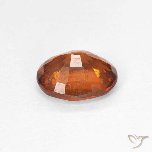 1.29 карата, натуральный Medium Dark-Orange Гранат Гессонит, Овал, Чистота VS