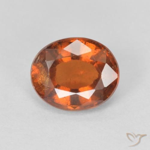1.73ct Натуральный Medium Dark-Orange Гранат Гессонит, Овал, Чистота VS