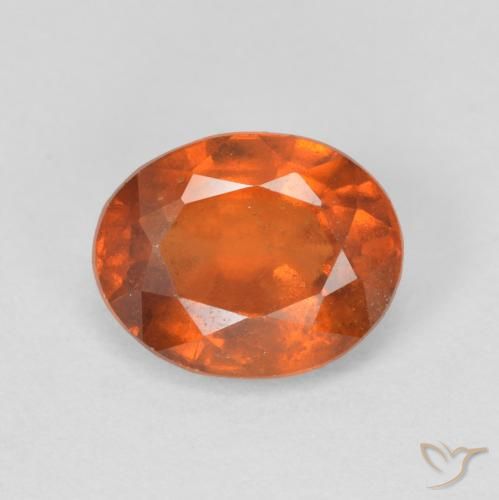 1.93ct Натуральный Темно-оранжевый Гранат Гессонит, Овал, Чистота VS