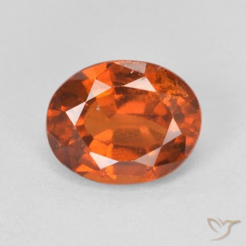 2.06ct Натуральный Medium Dark-Orange Гранат Гессонит, Овал, Чистота VS
