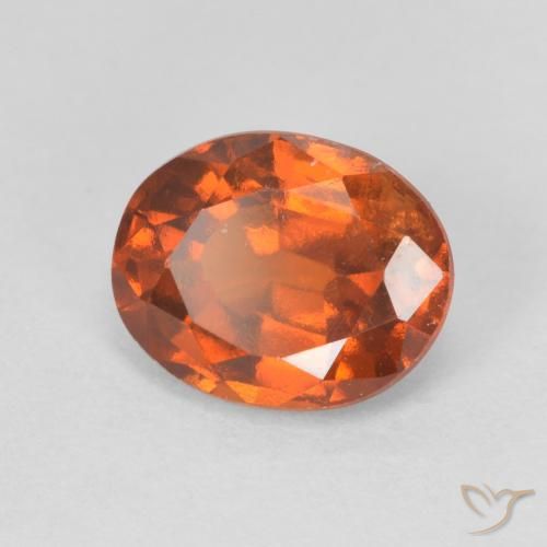 2.06 карата, натуральный Medium Dark-Orange Гранат Гессонит, Овал, Чистота VS