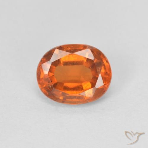 1.14ct Натуральный Средний апельсин Гранат Гессонит, Овал, Чистота VS