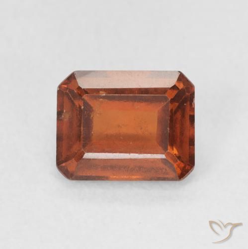 1.77ct Натуральный Средний апельсин Гранат Гессонит, Изумрудная огранка, VS-SI