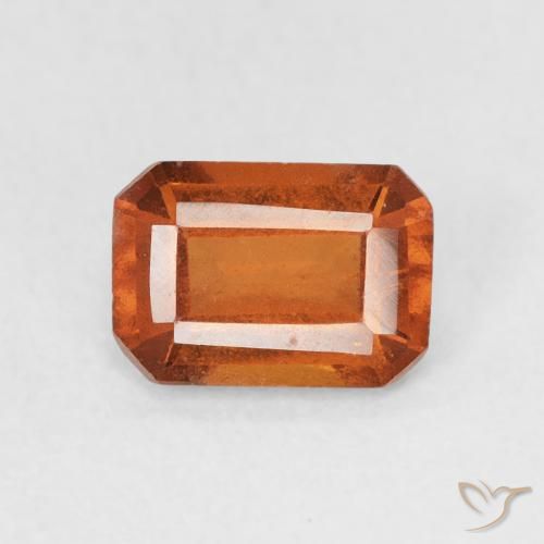 1.19ct Натуральный Огонь Оранжевый Гранат Гессонит, Изумрудная огранка, VS-SI