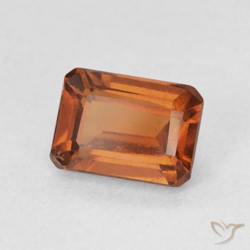 1.43 карата, натуральный Medium Dark-Orange Гранат Гессонит, Октагон / Изумрудная Огранка, VVS-VS