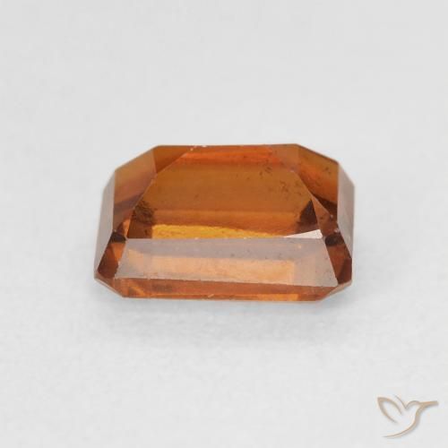 1.50 карата, натуральный Medium Dark-Orange Гранат Гессонит, Октагон / Изумрудная Огранка, VVS-VS