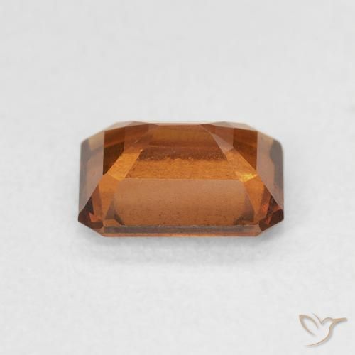 1.27 карата, натуральный Medium Dark-Orange Гранат Гессонит, Октагон / Изумрудная Огранка, VVS-VS