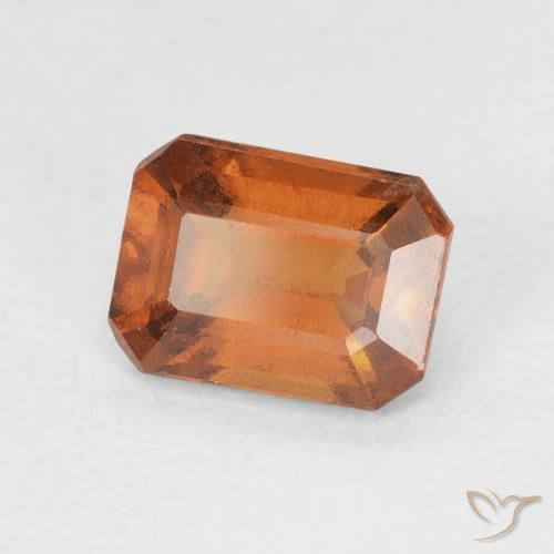 1.48 карата, натуральный Medium Dark-Orange Гранат Гессонит, Октагон / Изумрудная Огранка, VVS-VS