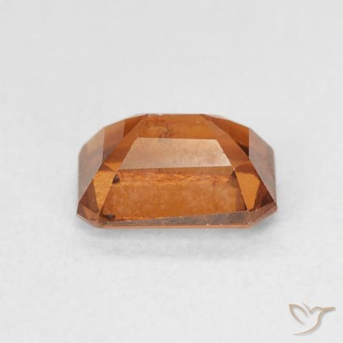 1.48 карата, натуральный Medium Dark-Orange Гранат Гессонит, Октагон / Изумрудная Огранка, VVS-VS