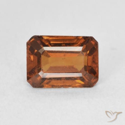 1.50ct Натуральный Средний апельсин Гранат Гессонит, Изумрудная огранка, VVS-VS