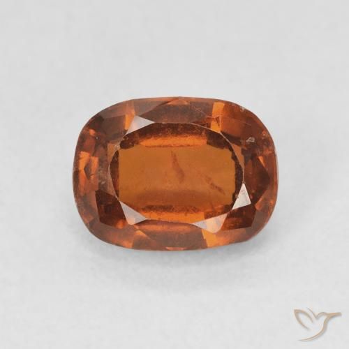2.01ct Натуральный Темно-оранжевый Гранат Гессонит, Подушка, VS-SI