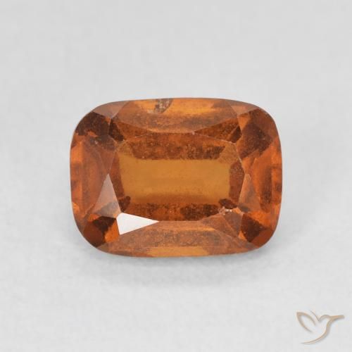 2.04ct Натуральный Темно-оранжевый Гранат Гессонит, Подушка, VS-SI
