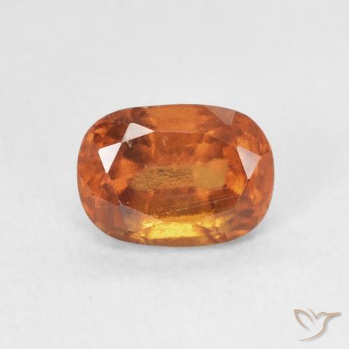 1.43ct Натуральный Темно-оранжевый Гранат Гессонит, Подушка, Чистота VS