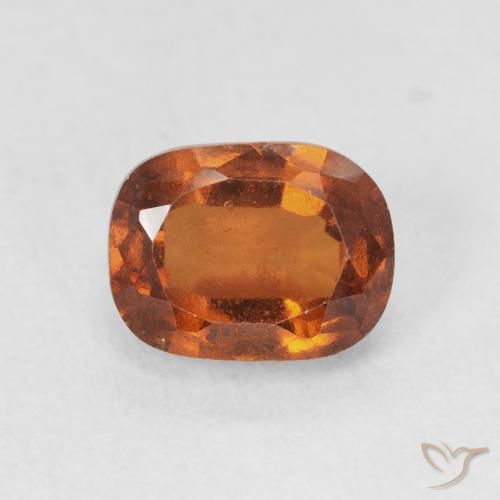 2.18ct Натуральный Янтарный Апельсин Гранат Гессонит, Подушка, VVS-VS