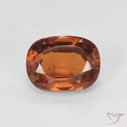 1.88ct Натуральный Темно-оранжевый Гранат Гессонит, Подушка, Чистота VS