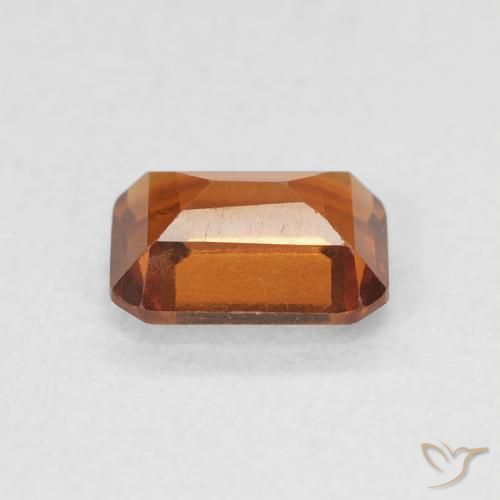 1.12 карата, натуральный Medium Dark-Orange Гранат Гессонит, Октагон / Изумрудная Огранка, VVS-VS