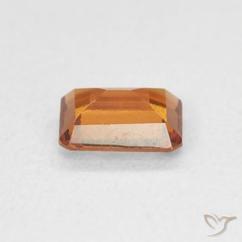 0.82 карата, натуральный Medium Dark-Orange Гранат Гессонит, Октагон / Изумрудная Огранка, VVS-VS