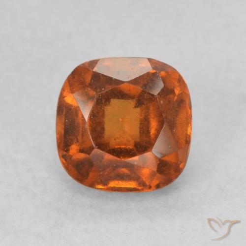 0.73ct Натуральный Средний апельсин Гранат Гессонит, Подушка, Чистота VS
