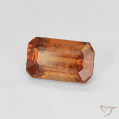1.04 карата, натуральный Medium Dark-Orange Гранат Гессонит, Октагон / Изумрудная Огранка, Чистота VVS