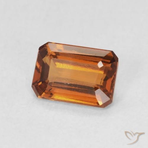 1.06 карата, натуральный Medium Dark-Orange Гранат Гессонит, Октагон / Изумрудная Огранка, Чистота VVS