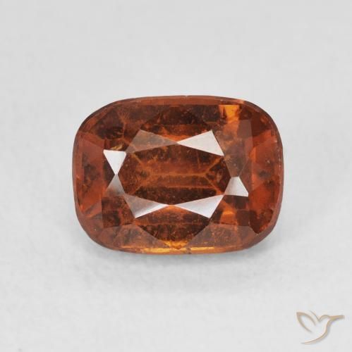 2.18ct Натуральный Огонь Оранжевый Гранат Гессонит, Подушка, VS-SI