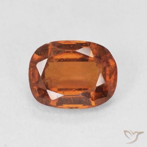 1.85ct Натуральный Темно-оранжевый Гранат Гессонит, Подушка, VS-SI